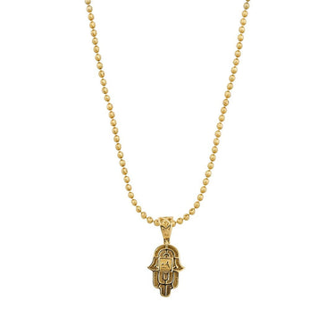 Yellow Diamond Hamsa Pendant in 10k Yellow Gold 0.30 Ctw